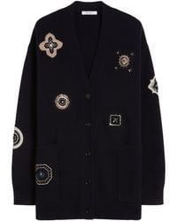 Max Mara - Wool-Cashmere Patch Cardigan - Lyst