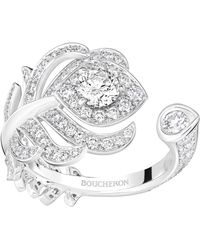 Boucheron - And Diamond Plume De Paon Ring - Lyst