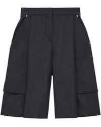 Loewe - Wool-Blend Check Cargo Shorts - Lyst