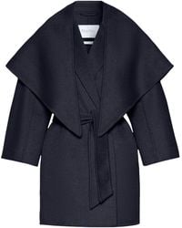 Max Mara - Cashmere Short Wrap Coat With Scarf - Lyst
