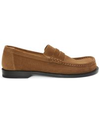 Loewe - Suede Campo Loafers - Lyst