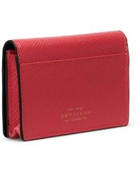 Smythson - Leather Panama Folded Card Holder - Lyst