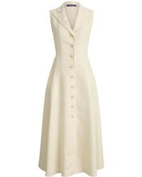 Ralph Lauren - Silk-Linen Kensley Midi Dress - Lyst