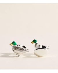 Deakin & Francis - Sterling And Enamel Duck Cufflinks - Lyst