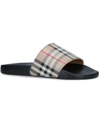 Burberry - Furley Check Slide - Lyst