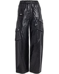 Ganni - Recycled Leather-Blend Future Cargo Trousers - Lyst