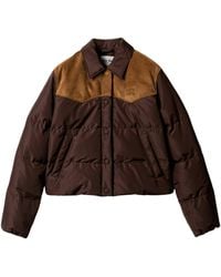 Miu Miu - Leather-Trim Down-Filled Jacket - Lyst