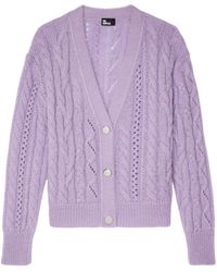 The Kooples - Cable-knit Cardigan - Lyst