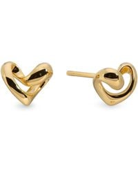 Monica Vinader - Small Vermeil Infinity Heart Earrings - Lyst