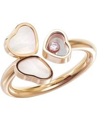 Chopard - And Diamond Happy Hearts Ring - Lyst