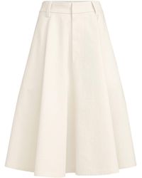 Brunello Cucinelli - Denim Midi Skirt - Lyst