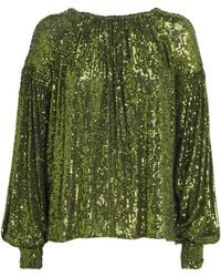 Rabanne - Draped Sequin Top - Lyst