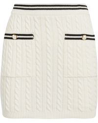 Alessandra Rich - Cable-knit Mini Skirt - Lyst