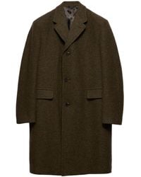 Prada - Wool Single-Breasted Coat - Lyst