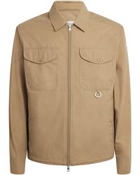 Moncler - Cotton Poplin Zip-Up Shirt - Lyst