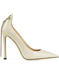 Jimmy Choo Spruce 110 Patent Leather Court Shoes - White