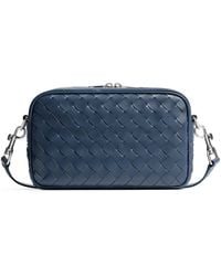 Bottega Veneta - Small Leather Intrecciato Camera Bag - Lyst
