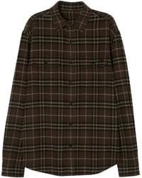 Burberry - Wool Check Flannel Shirt - Lyst