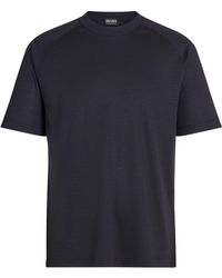 ZEGNA - High Performance Wool-cotton T-shirt - Lyst