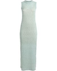 Eleventy - Linen-Blend Knitted Midi Dress - Lyst