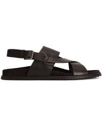 Dolce & Gabbana - Leather Cross-Strap Sandals - Lyst