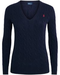 Polo Ralph Lauren - Wool-Cashmere Cable-Knit Kimberly Sweater - Lyst
