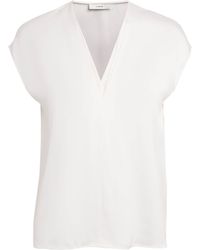 Vince - Silk-Blend Layered V-Neck Top - Lyst