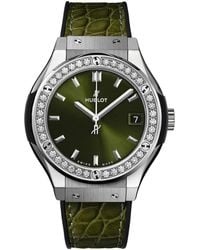 Hublot - Titanium And Diamond Classic Fusion Watch 33mm - Lyst
