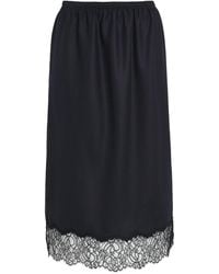 Carven - Lace-Trim Midi Skirt - Lyst