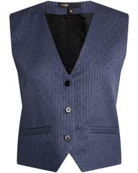 Maje - Stripe Rhinestone-Embellished Waistcoat - Lyst