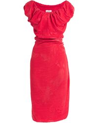 Vivienne Westwood - Puff-Sleeve Ginnie Amber Midi Dress - Lyst