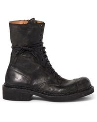 Miu Miu - Leather Lace-Up Boots - Lyst