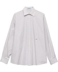 Prada - Cotton Poplin Oversized Shirt - Lyst
