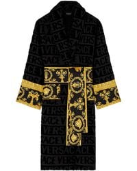 Versace - Cotton Baroque Robe - Lyst