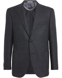 Corneliani - Virgin Wool Check Blazer - Lyst