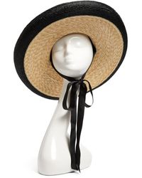 Eliurpi Straw Wide-brimmed Ribbon-tie Sunhat - Natural