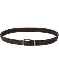 Brunello Cucinelli - Leather-Blend Chevron-Effect Braided Belt - Lyst