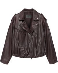 AllSaints - Leather Samina Biker Jacket - Lyst