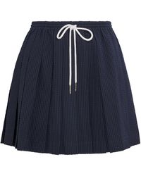 Thom Browne - Wool Seersucker Pleated Mini Skirt - Lyst