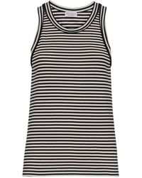 Brunello Cucinelli - Cotton Jersey Striped Tank Top - Lyst