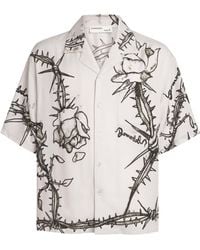 DOMREBEL - Short-Sleeve Inked Rose Shirt - Lyst