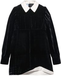 Prada - Velvet Asymmetric-Hem Mini Dress - Lyst