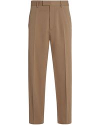 Zegna - Cotton-wool Trousers - Lyst