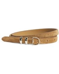 Sandro - Suede Buckle Belt - Lyst