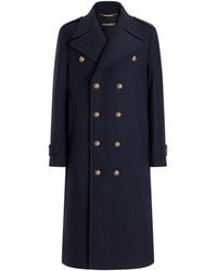 Dolce & Gabbana - Virgin Wool Double-Breasted Coat - Lyst
