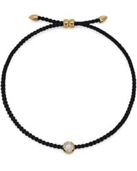 Monica Vinader - Vermeil And Diamond Cord Bracelet - Lyst