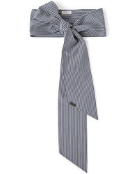 Brunello Cucinelli - Techno Cotton Poplin Stripe Monili-Trim Foulard - Lyst