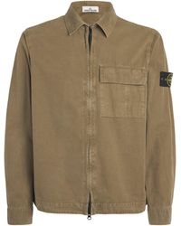 Stone Island - Organic Cotton Canvas Jacket - Lyst