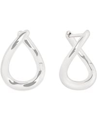 Astrid & Miyu - Molten Hoop Earrings - Lyst