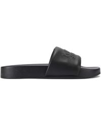 Kurt Geiger - Faux Leather Stacked Slides - Lyst